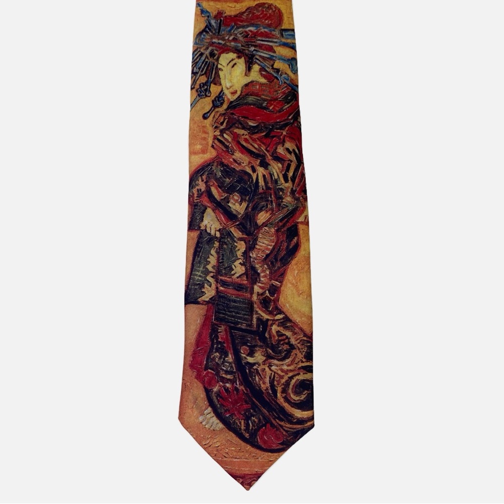 Vincent Van Gogh Necktie Tie The Actor Ralph Marlin Vintage 90s